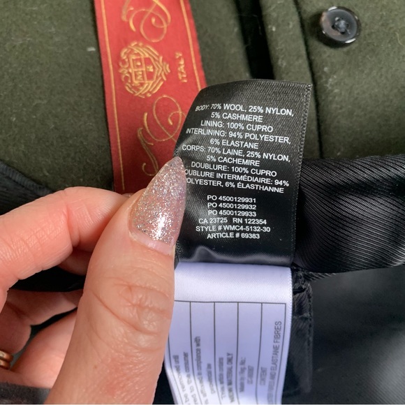 Wilfred The Cocoon Long Coat Long Wool-Cashmere Coat Dark Green XS - Picture 6 of 6